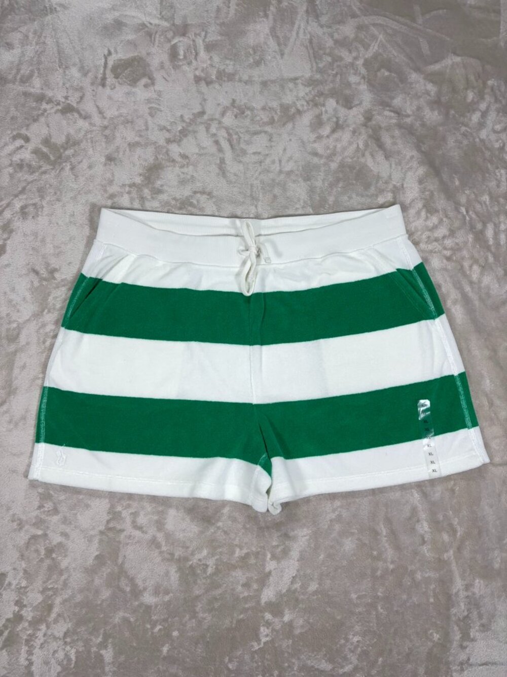*NWOT* Polo Ralph Lauren Men’s Shorts Cotton Blend Twill White Green - Size XL